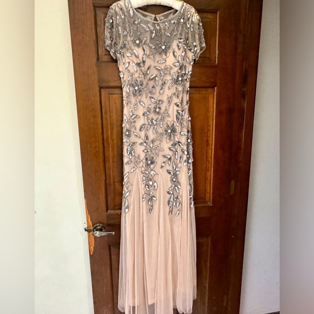 Adrianna Papell sequin dress - rose/blush